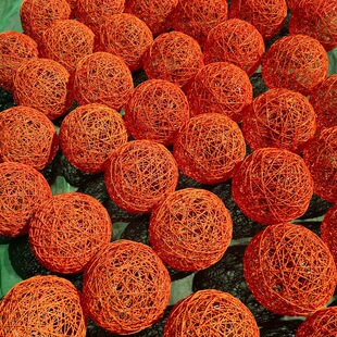 工艺 50CM藤编大灯笼球 白藤球 节日布置吊挂装饰藤球