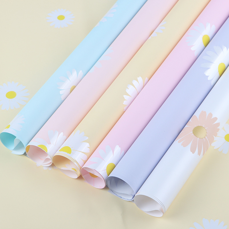 新款小雏菊韩式鲜花包装纸情人节