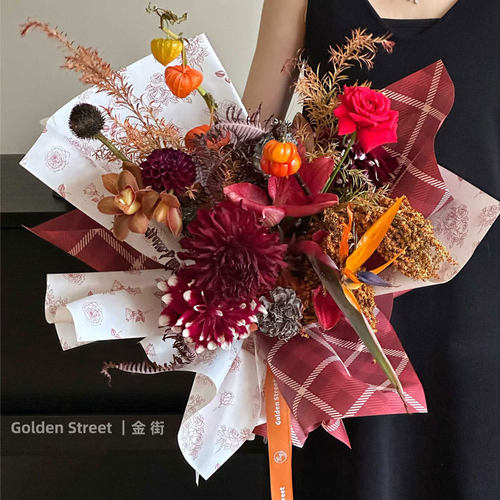 女神节防水玫瑰花束包装纸鲜花材