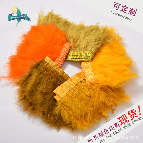 火鸡毛布边全绒婴儿裙边