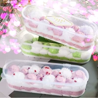 Прозрачный мусс, коробка, клубника для мороженого, прозрачная упаковка, 250 мл