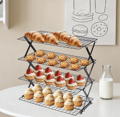 New Foldable Non-Stick Cookie Cooling Rack 西点凉网可折叠