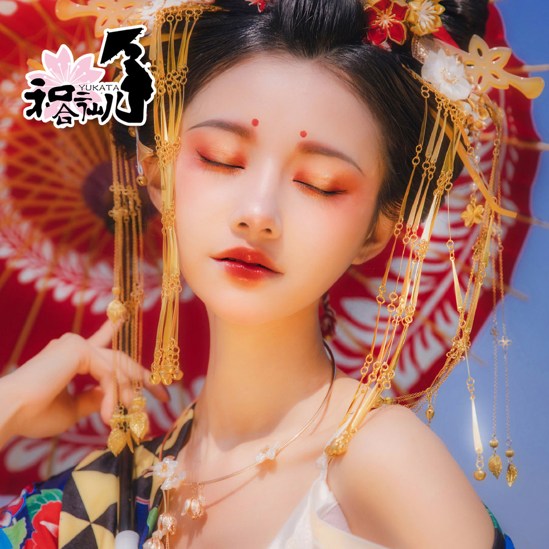 日本改良版花魁和服艺伎温柔文艺复古昭和大正纯欲少女浴衣四件套