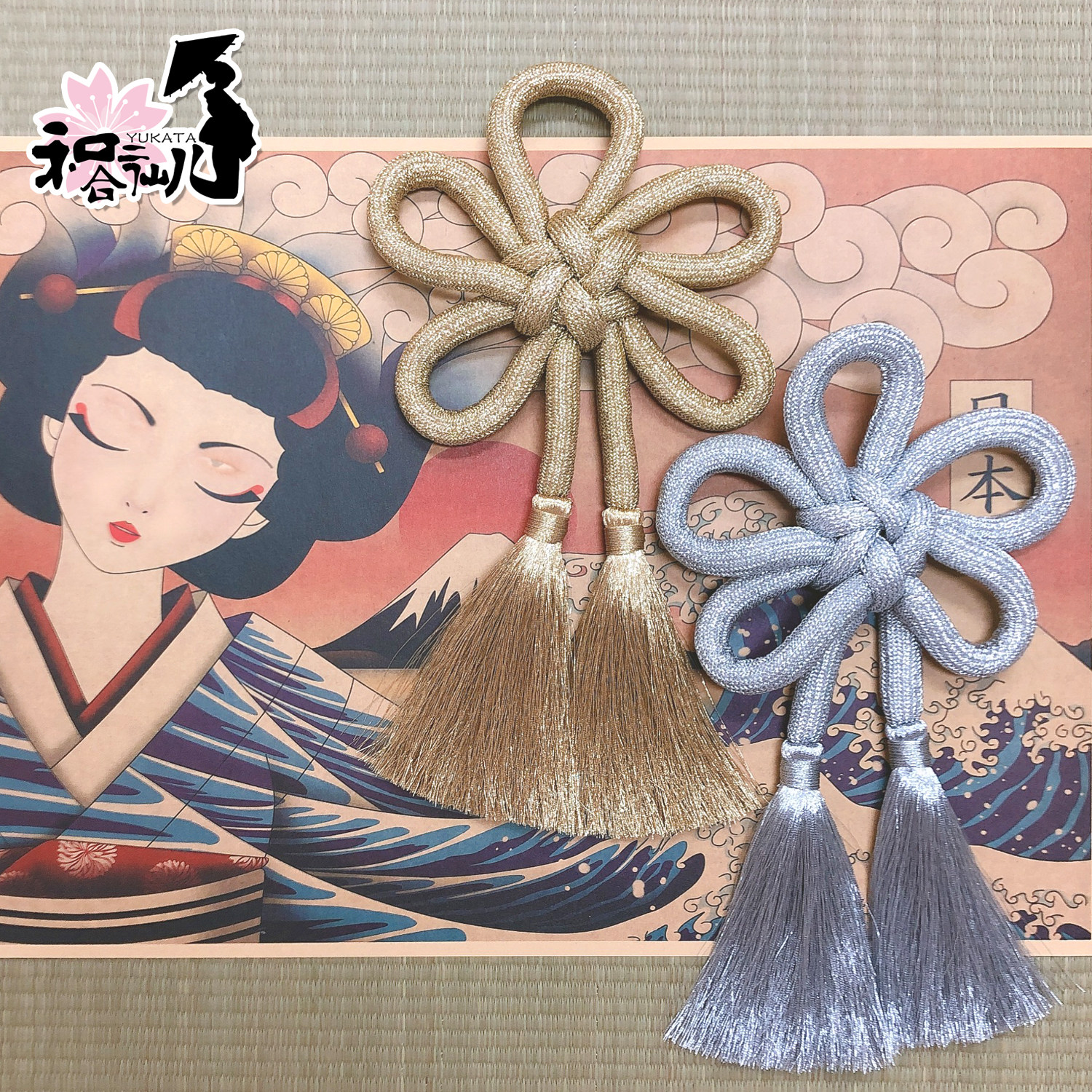 日本和服浴衣艺妓歌舞伎花魁头饰