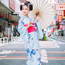 日本改良版和服纯欲复古清新淡雅可爱少女樱花祭夏日祭四件套浴衣