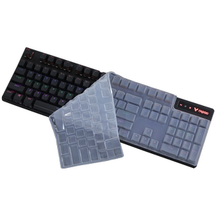 适用于雷柏V500PRO V700RGB机械键盘保护膜全尺寸104键硅胶防尘垫凹凸透明键位防护膜台式外接键盘防水套罩