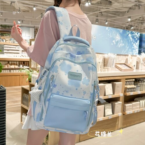 韩版高颜值大容量女生双肩书包