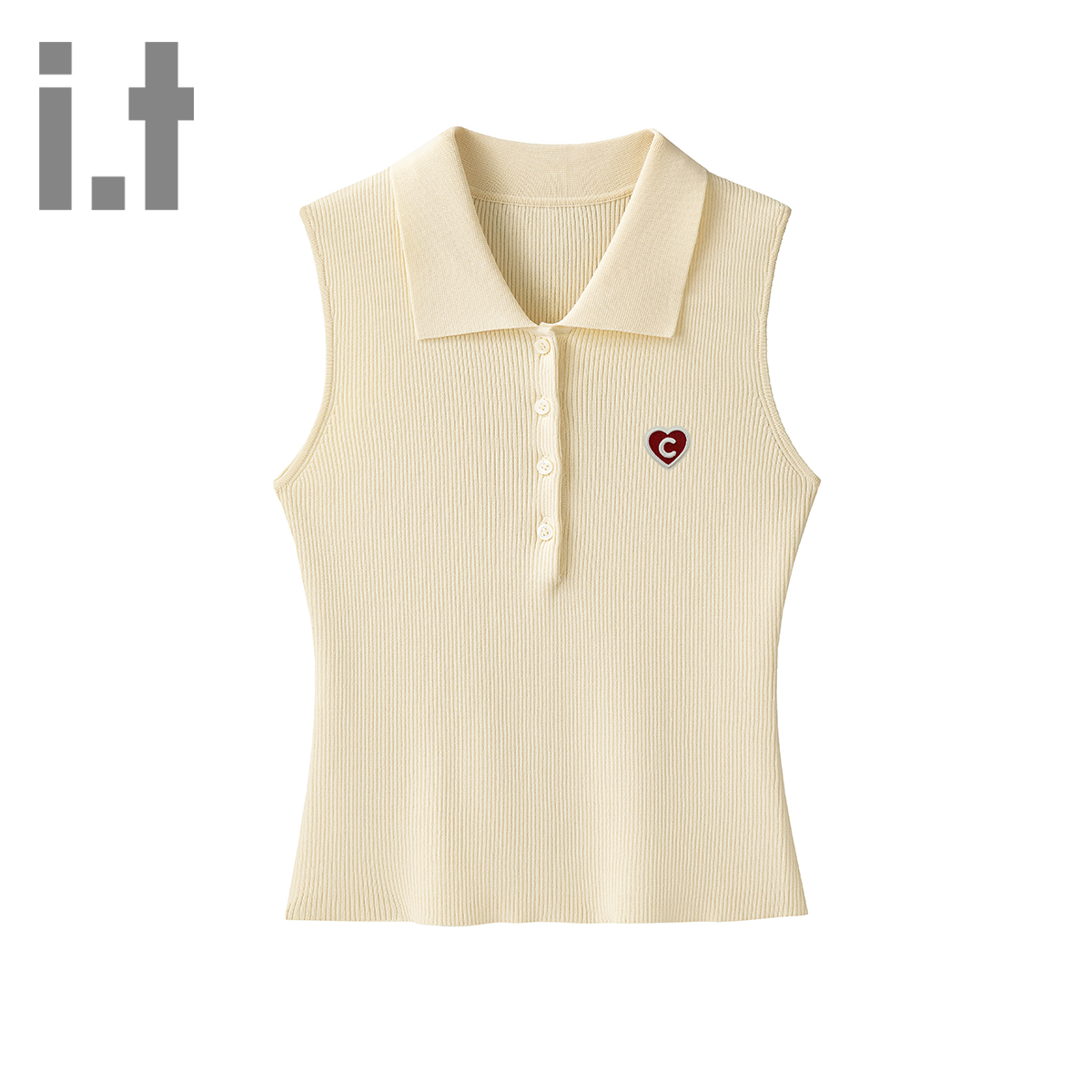 it:CHOCOOLATE针织无袖背心女时尚修身显瘦夏季新款针织衫上衣服