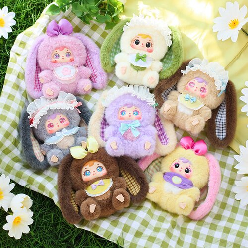 三小毛毛小兔大家族二代毛绒盲盒