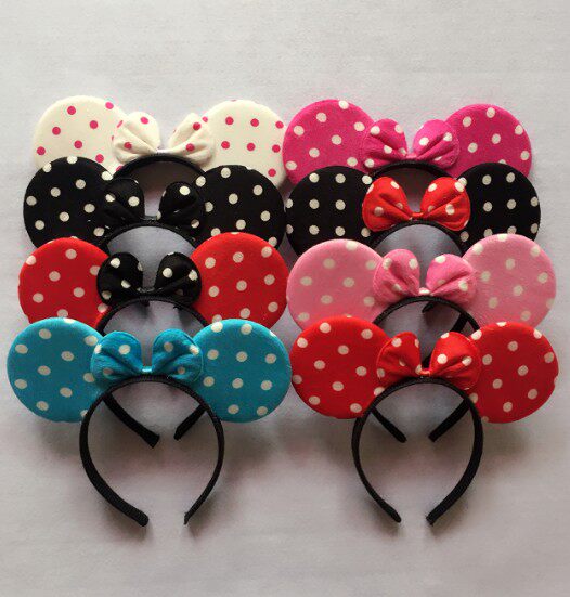 儿童节表演可爱米奇米妮米老鼠耳朵头饰发箍蝴蝶结头箍小女孩发饰