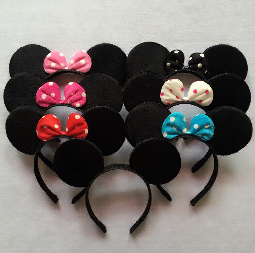 儿童节表演卡通米老鼠头箍米奇米妮蝴蝶结发箍耳朵发饰洗脸头饰