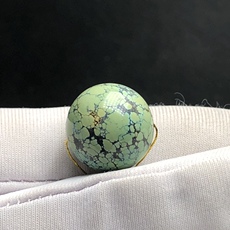 Ювелирные камни 精品瓷釉级绿松石圆珠15.5mm