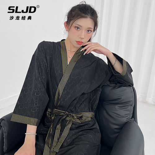 理发店客服围布美发工作服高档