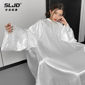 高档理发围布不沾发带袖 剪头发围布发廊专用染发理发美发店网红潮