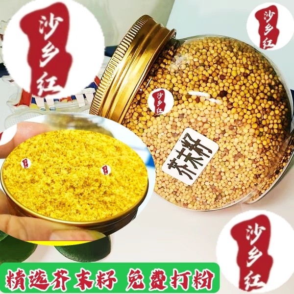 现磨纯芥末籽黄芥末面黄芥末粉籽凉皮 凉面酿皮芥末墩调料