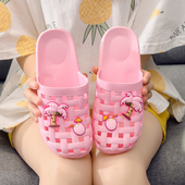 踩屎感洞洞鞋 凉拖鞋 女外穿夏居家居防滑防臭潮流舒适软底包头透气