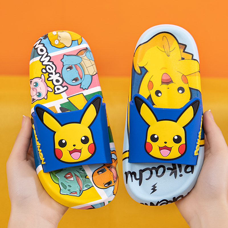 防滑中大童男孩宝宝沙滩皮卡丘儿童凉拖鞋夏季男童小孩洗澡浴室内