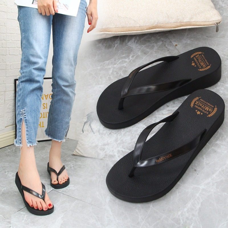 夏季夹脚凉拖鞋女士厚底坡跟人字夹趾防滑新款沙滩凉休闲外穿时尚,女鞋,人字拖,淘宝优惠券,粉丝福利购,淘宝优惠卷