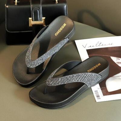 人字拖夹脚拖鞋百搭厚底软底外穿