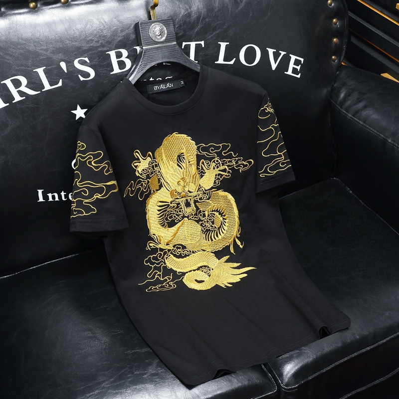 2025春夏款刺绣短袖T恤D252-8864P55沙发图M-5XL，商品下架区商品下架区，电商D252