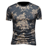 2026花色男士圆领短袖T恤-D252-2980P60镂空图，男装T恤，电商D252