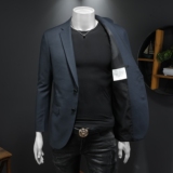 2026四季款男士修身西服-电商D252P1286P175卡其色-假模，男装西服，电商D252