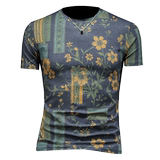 2026花色男士圆领短袖T恤-D252-2976P60镂空图，男装T恤，电商D252