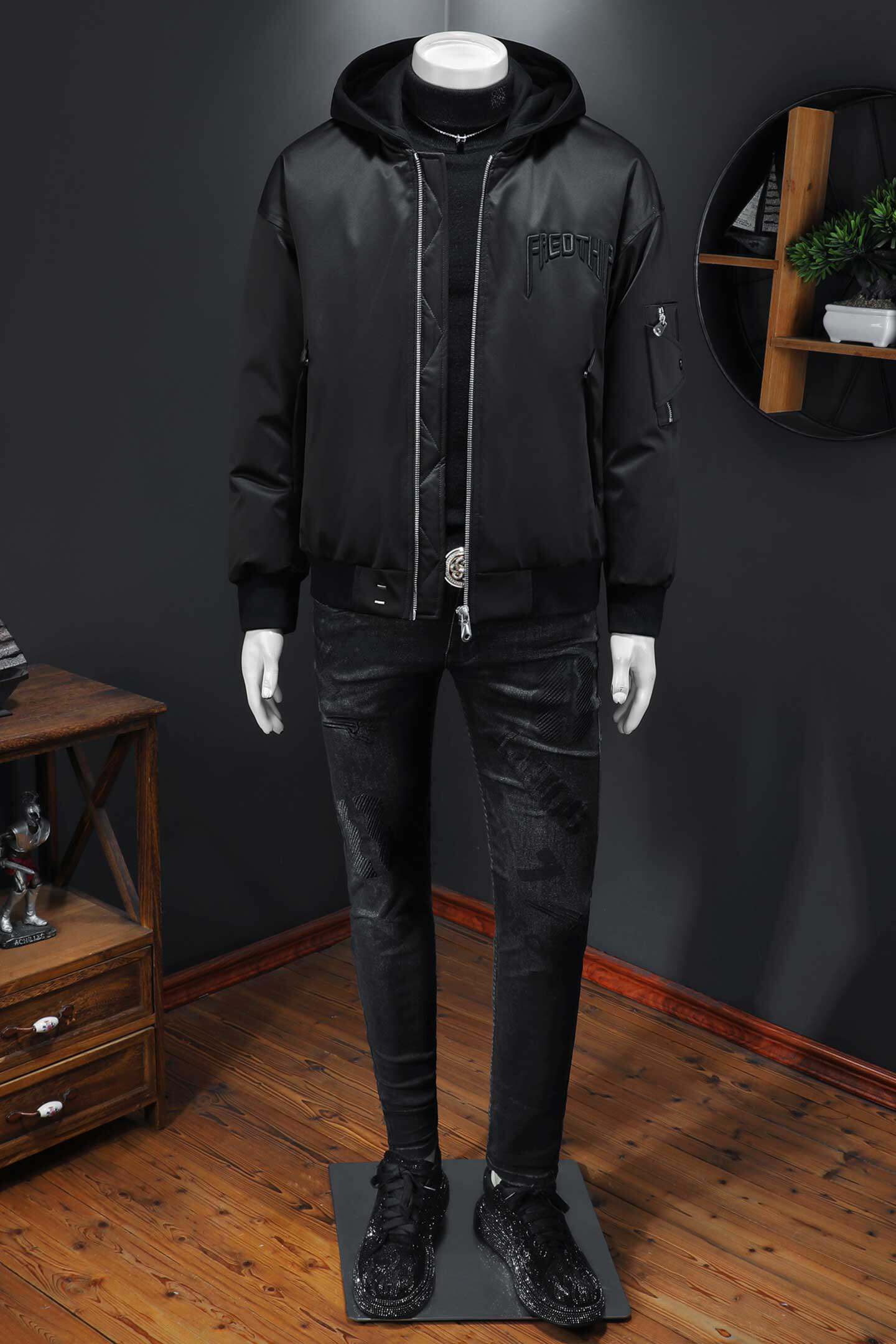 2025冬男士羽绒服90白鸭绒D252-89133P420573假模帽可脱卸,男装羽绒服,电商D252