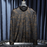 2025秋冬款韩绒花色高领打底衫-电商D252-6628P80沙发，男装T恤，电商D252