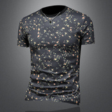 2026花色男士圆领短袖T恤-D252-2985P60镂空图，男装T恤，电商D252