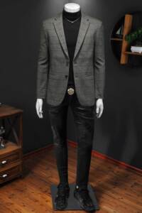 2026男士修身西服D252-6256P165镂空图图片