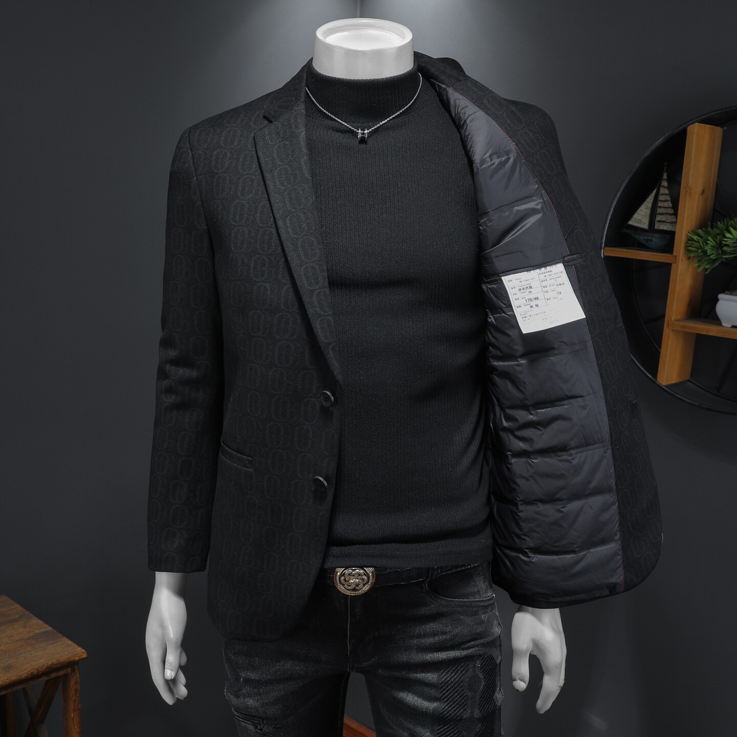 2025冬款男士西服羽绒90白鸭绒-D252-8215P255假模,男装西服,电商D252