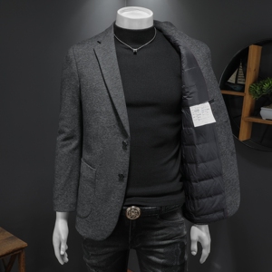 2025冬款男士西服羽绒90白鸭绒-D252-8216P255假模图片