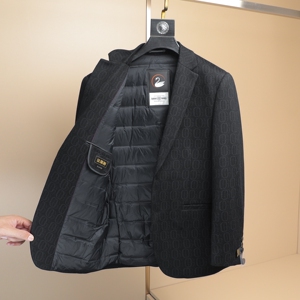 2025冬款男士西服羽绒90白鸭绒-D252-8215P255挂拍图片