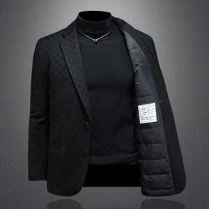2025冬款男士西服羽绒90白鸭绒-D252-8209P255镂空图图片