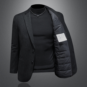 2025冬款男士西服羽绒90白鸭绒-D252-8215P255楼空图图片