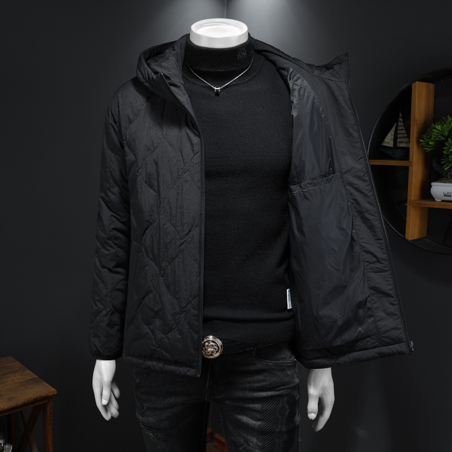 2025冬款男士羽绒服90白鸭绒D252-89066P420573【2件套】假模,男装羽绒服,电商D252