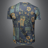 2026花色男士圆领短袖T恤-D252-2976P60镂空图，男装T恤，电商D252