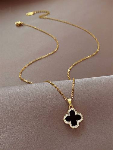 奥特莱斯品牌折扣店撤柜清仓捡漏双面四叶草项链outlets女配饰one