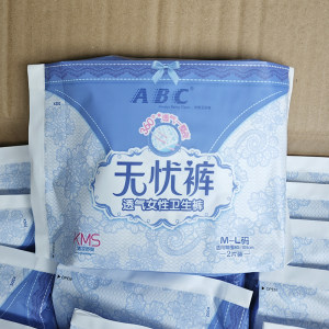ABC裤型卫生巾棉柔透气6包12片