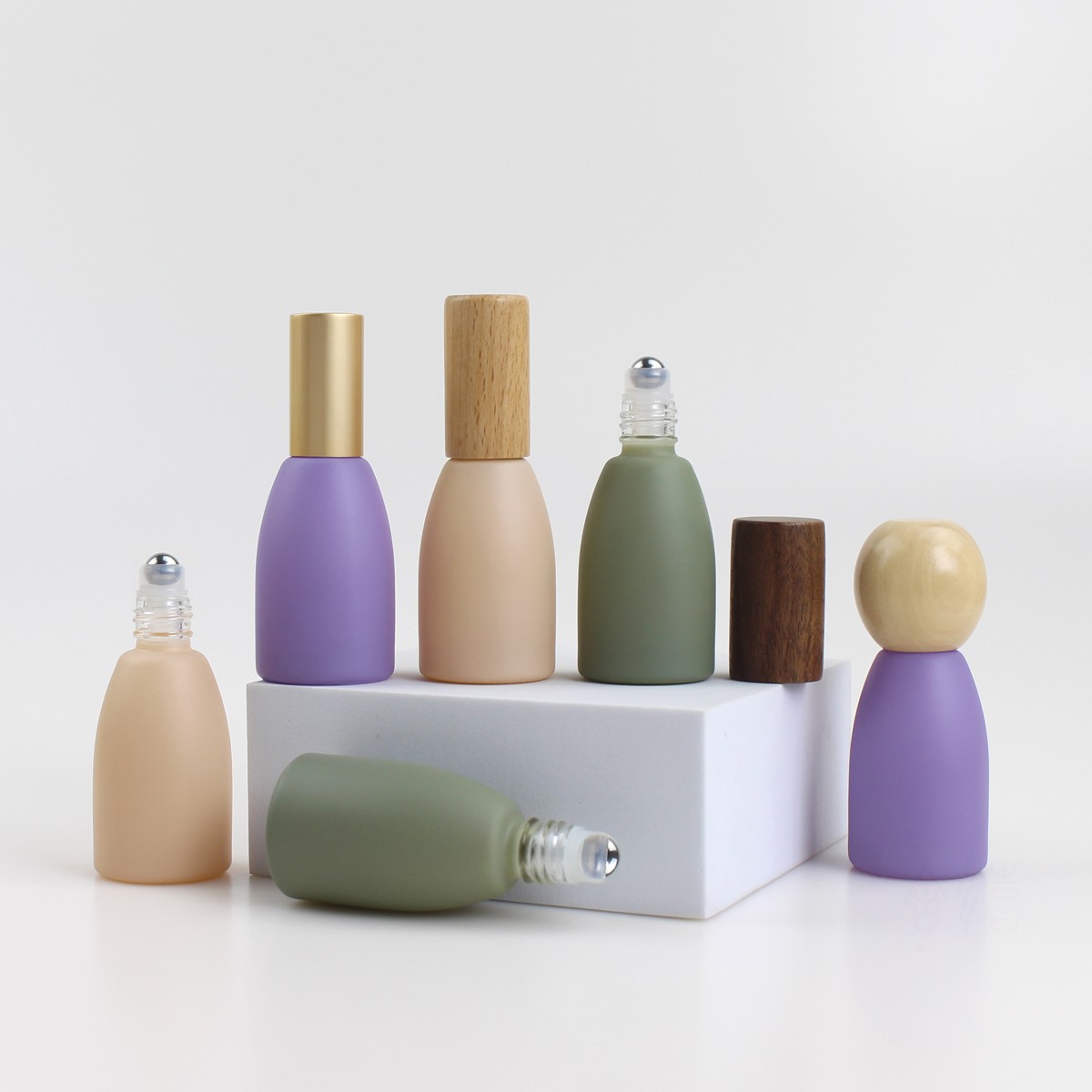 莫兰迪10ml精油分装瓶走珠瓶空瓶