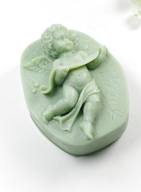 丝带天使diy手工香皂模具做母乳精油皂基古法橄榄油肥皂硅胶模具