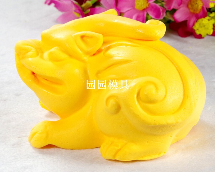 3D貔貅 硅胶模具 手工皂模 香皂模型 肥皂模子 蜡烛模具 YY344