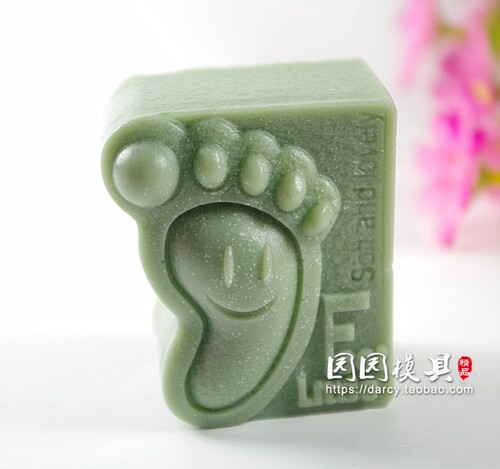 手工皂制作材料工具 礼品皂 洁面皂香皂母乳皂模子 硅胶模具 脚丫 - 封面