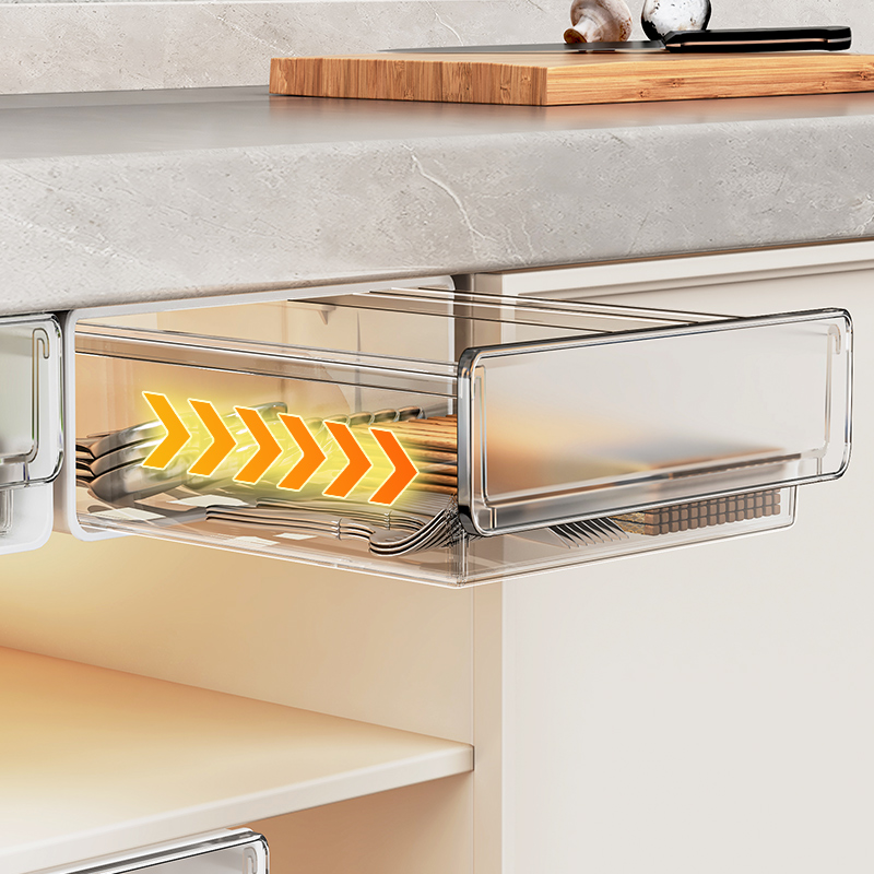 厨房柜下加装抽屉盒免打孔