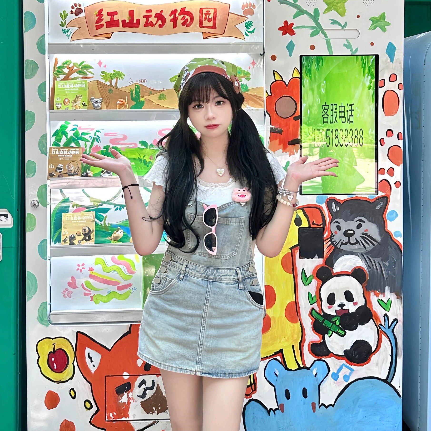 辣妹风牛仔背带裙女A字裙图片