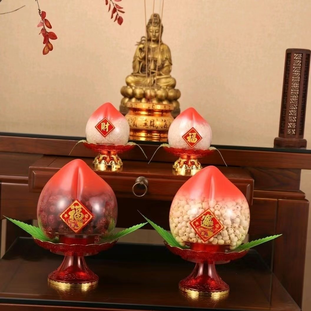 网红空心米寿桃模具仙桃塔 潮汕摆桌装白糖大号斋菜外壳供佛菩萨