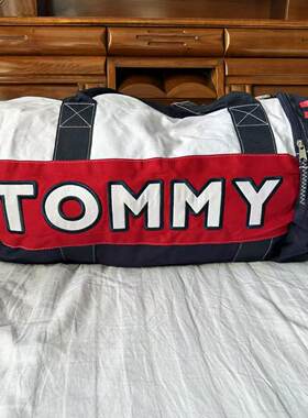 大号加拿大专柜国内现货Tommy Hilfiger立体刺绣大Logo休闲帆布包
