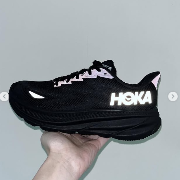 3M反光情侣男女鞋HOKA CLIFTON 9防水防滑360°反射增高低帮休闲