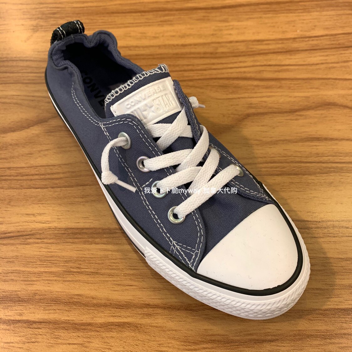 加拿大代购直邮converse 匡威女款低帮 帆布鞋 懒人踩脚款 一脚蹬